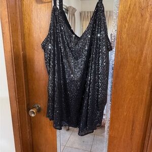 Torrid Black Sequin Camisole size 4